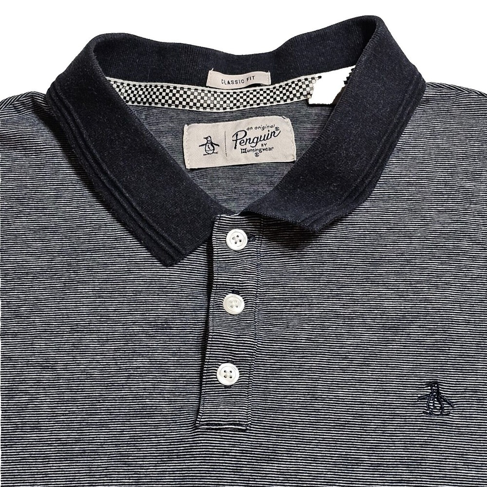 Penguin By Munsingwear Blue XL Shirt Original Classic Fit Polo Short‎ Sleeve